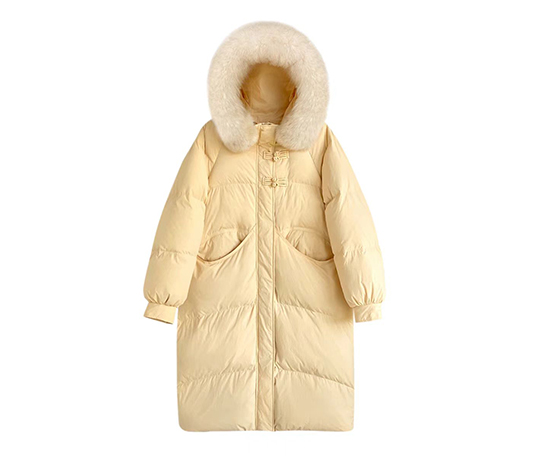 Women’s long slim down jacket